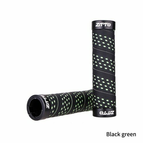 фото Грипсы ztto на основе обмотки руля для шоссейных велосипедов, черно-зеленый