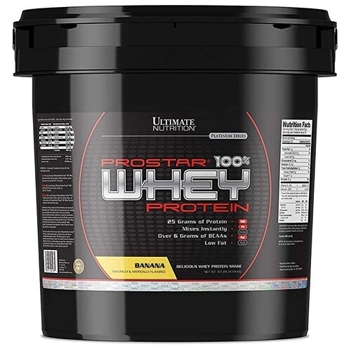 фото Протеин ultimate nutrition prostar 100% whey protein, 4540 гр., банан