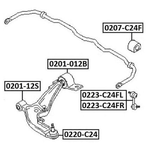 фото Тяга / стойка стабилизатора asva 0223-c24fl для nissan serena
