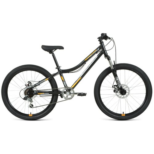 фото Велосипед forward titan 24 2.2 disc 2021 черный/оранжевый