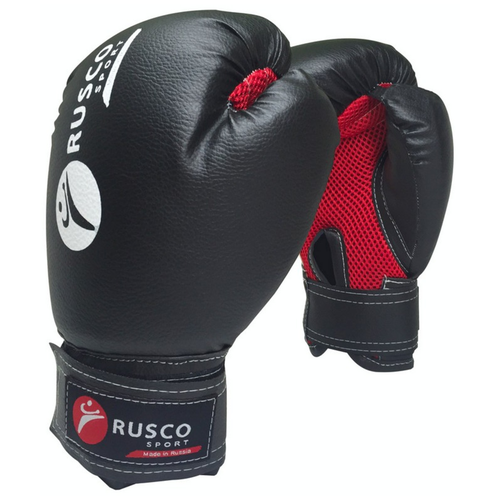 фото Перчатки боксерские, 6oz, кз, черный, ут-00018528 rusco sport