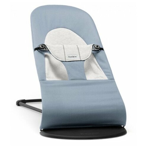 фото Шезлонг babybjorn balance soft (хлопок/джерси) blue/grey