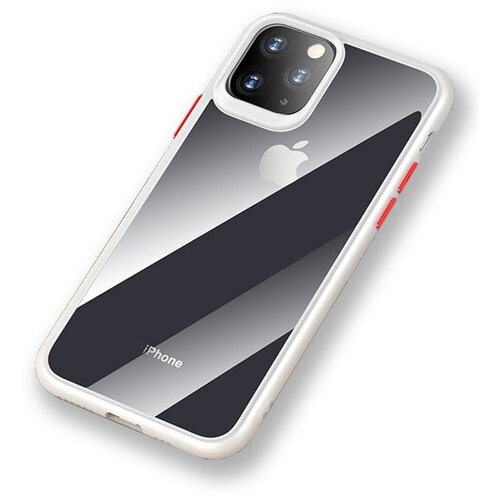 фото Чехол накладка rock guard pro protection case для apple iphone 11 pro max, прозрачный белый