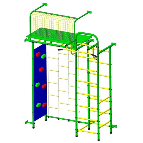 фото Шведские стенки пионер детский спортивный комплекс пионер 10л со скалодромом сине/жёлтый