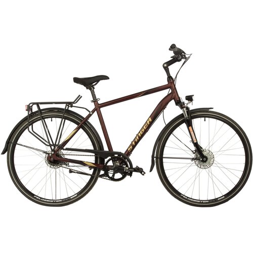 фото Комфортный велосипед stinger vancouver evo (2021) 52 см" коричневый (170-180 см)