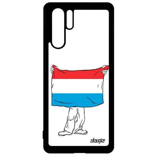 фото Чехол для мобильного huawei p30 pro, "флаг люксембурга с руками" путешествие туризм utaupia