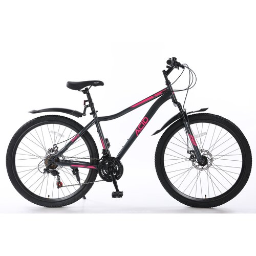 фото Велосипед горный 27,5"acid q 550 d 21 скорость 2023 года рама 14,5" gray/pink