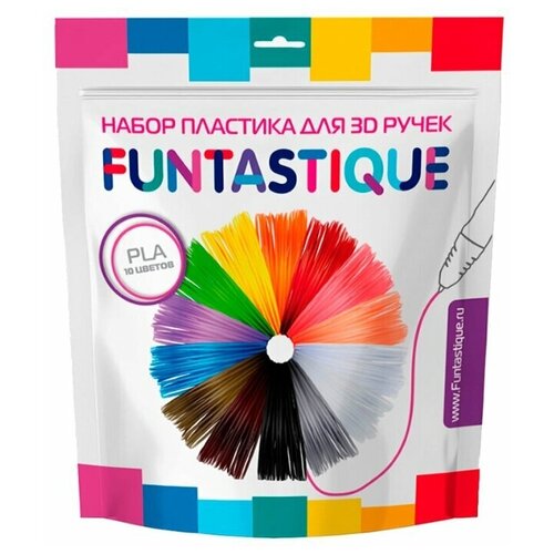 фото Набор pla-пластика funtastique для 3d ручек (10 цветов по 10 метров)