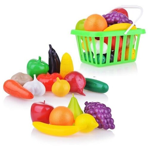 фото Игровой набор "фрукты и овощи" в корзине стром