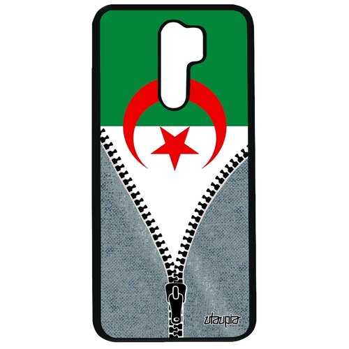 фото Чехол на мобильный xiaomi redmi 9, "флаг алжира на молнии" туризм патриот utaupia