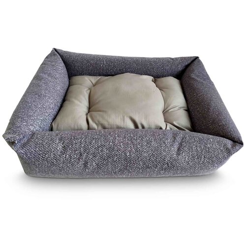 фото Лежанка с бортами и подушкой glogin frais для кошек и собак , 38 см х 53 см фиолетовая
