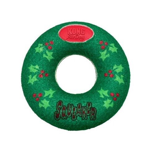 фото Кольцо для собак kong holiday air пончик 12 см зеленый