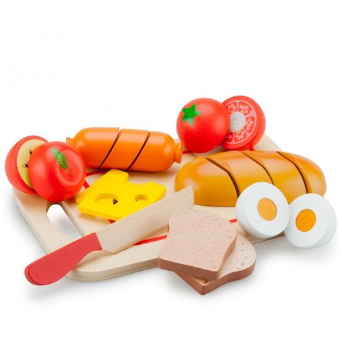 фото Набор продуктов с посудой new classic toys завтрак 10578 разноцветный