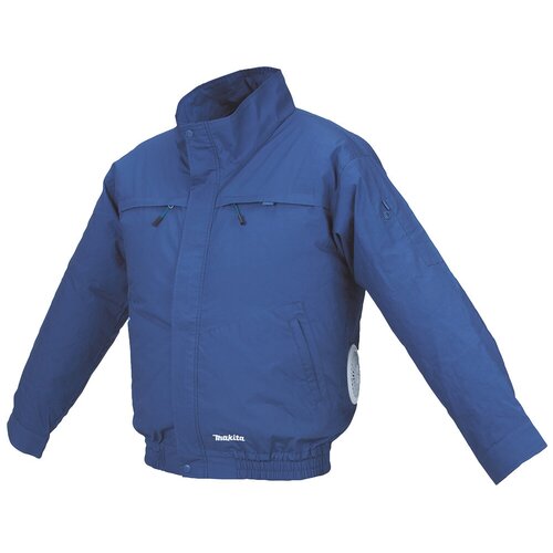фото Аккумуляторная куртка с вентиляцией makita dfj304z l синий