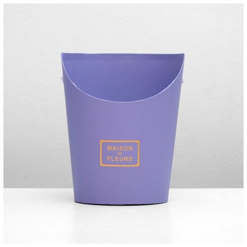 фото Коробка "переноска для цветов", фиолетовый, 17 х 14 х 22 см 4963305 сима-ленд