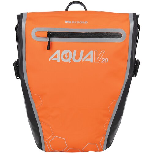 фото Велосумка oxford на багажник aqua v 20 single qr pannier bag, черный, 20 л