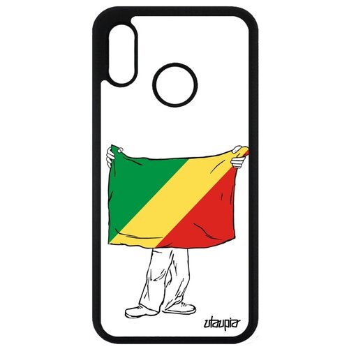 фото Чехол на мобильный p20 lite, "флаг конго браззавиль с руками" государственный страна utaupia