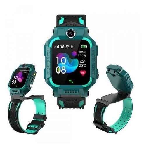 фото Детские умные смарт-часы smart baby watch y99a 4g, 2 камеры hd, с gps трекером, micro sim (зеленый)