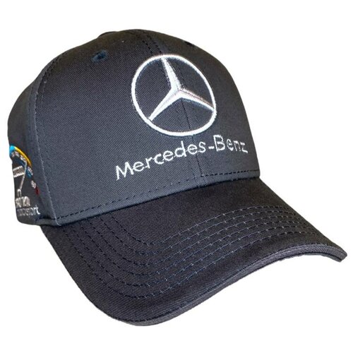 фото Бейсболка бини mercedes-benz бейсболка мерседес кепка mersedes, размер 55-58, серый