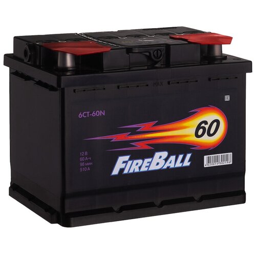 фото Автомобильный аккумулятор fireball 6ст-60n прямая полярность