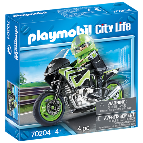 фото Набор с элементами конструктора playmobil city life 70204 мотоцикл