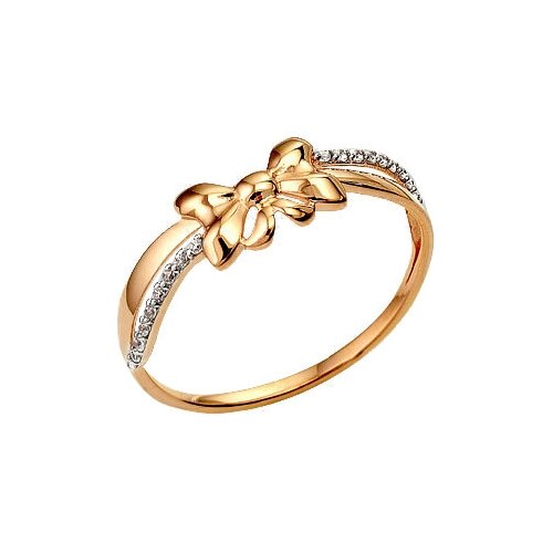 фото Сорокин золотое кольцо с фианитами 70068600, размер 15.5