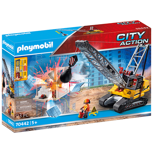 фото Набор с элементами конструктора playmobil city action 70442 подъемный кран