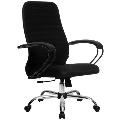 фото Офисное кресло метта su-c-10, подл.100/осн.003, обивка: текстиль, цвет: ткань-сетка черная №20