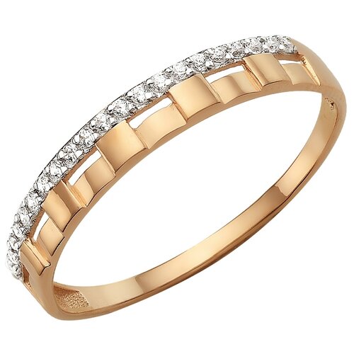 фото Сорокин золотое кольцо с фианитами 70175300, размер 17