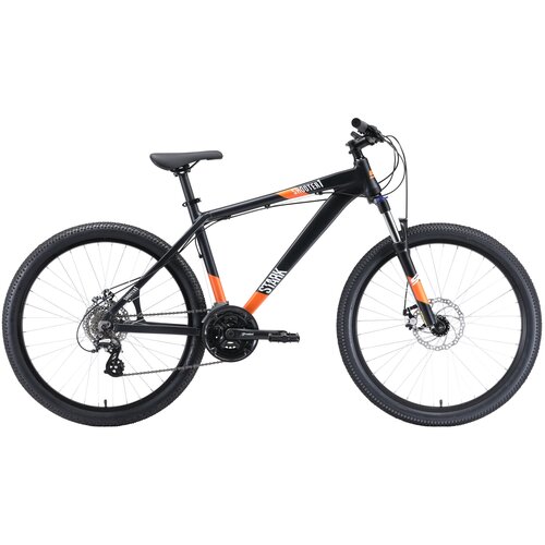 фото Горный (mtb) велосипед stark shooter 1 (2020) черный/белый/оранжевый 18" (требует финальной сборки)