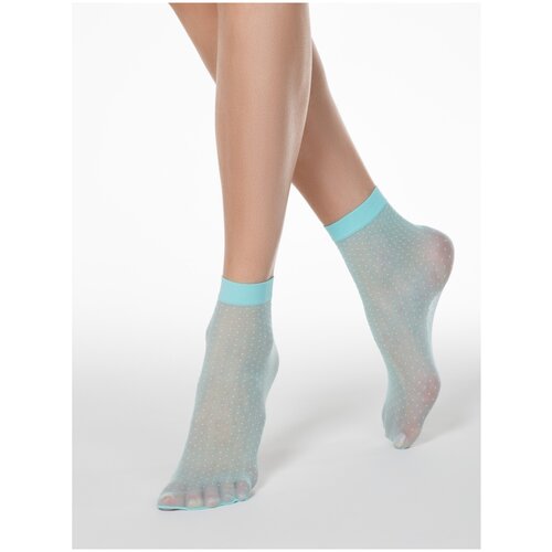 фото Капроновые носки conte elegant 16с-127сп, размер 23-25, turquoise