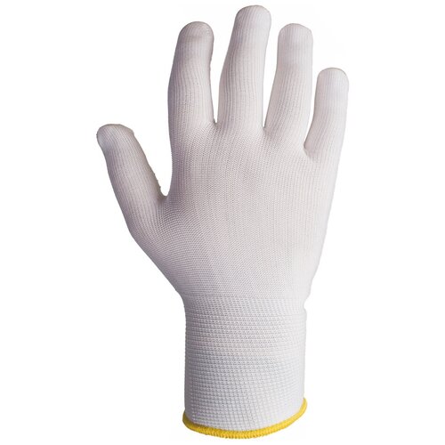 фото Перчатки легкие белые бесшовные из полиэфирных волокон jeta safety js011p размер l /5 пар