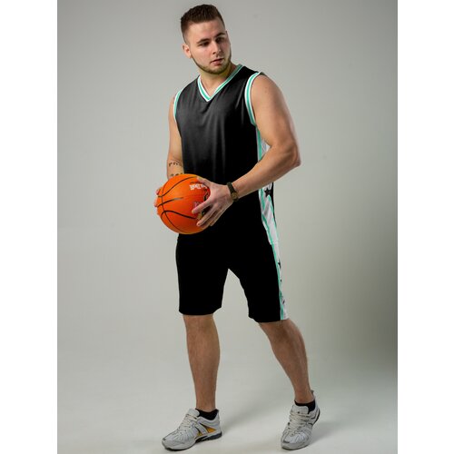 фото Форма crosssport баскетбольная, шорты и майка, размер 52, зеленый