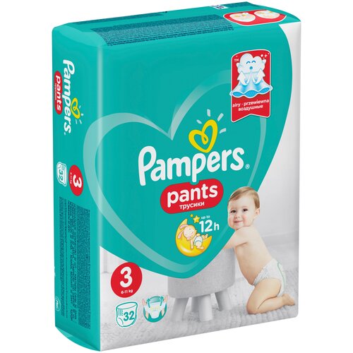 фото Pampers трусики pants 3 (6-11 кг), 32 шт.