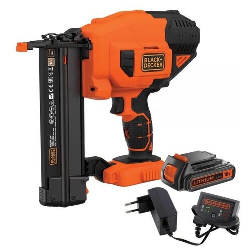 фото Шпилькозабивной пистолет (нейлер) 18в ga18 black+decker bcng01d1, 16-50мм, акб 2ач, зарядное устройство