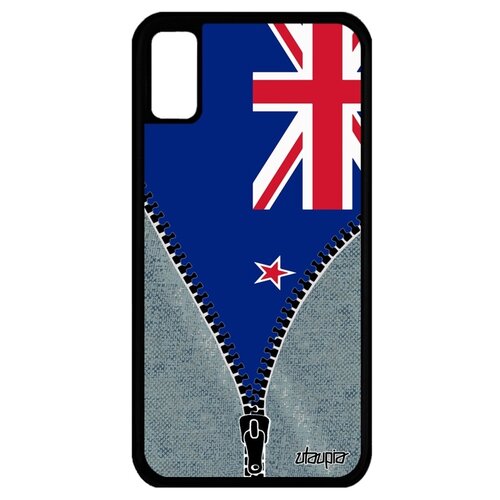 фото Чехол для телефона iphone xs, "флаг новой зеландии на молнии" патриот туризм utaupia