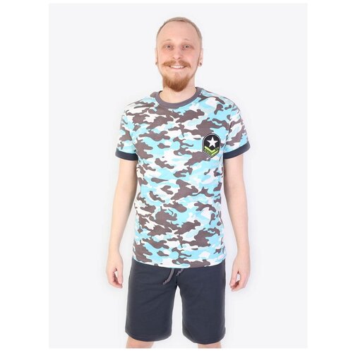 фото 30299 комплект: футболка, шорты "military man", catfit, размер 50, состав:100% хлопок, цвет мультиколор