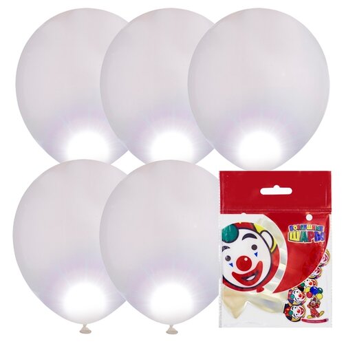 фото Набор воздушных шаров патибум white со светодиодами (5 шт.)
