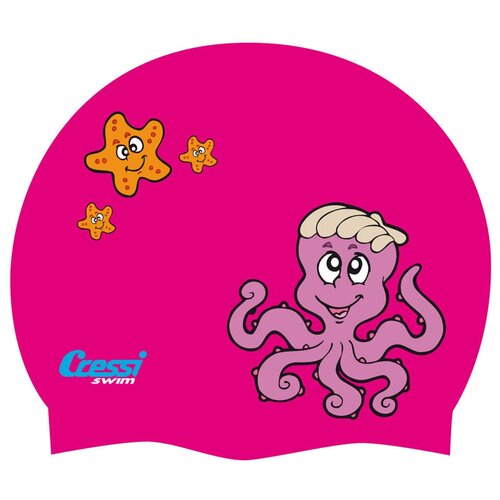 фото Шапочка для плавания cressi cap jr детская (kids) розовая