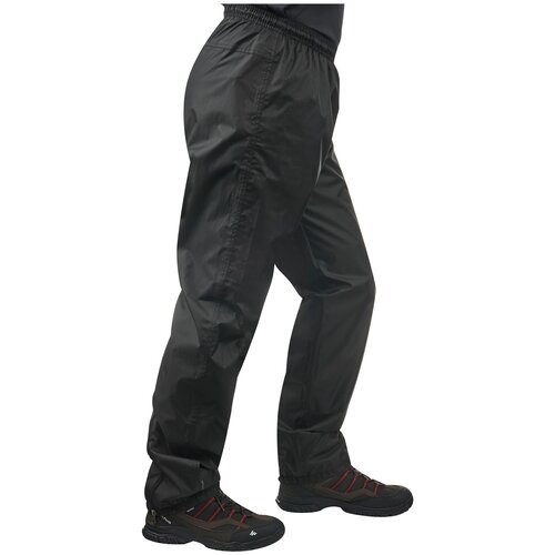 фото Мужские водонепроницаемые верхние брюки для походов на природе - nh500 imper, размер: s / w30 l33, цвет: черный quechua х декатлон decathlon