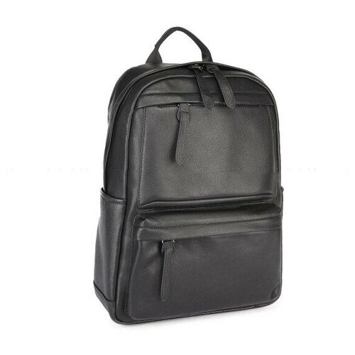 фото Большой мужской рюкзак из натуральной кожи hight touch 2004-9 чёрный