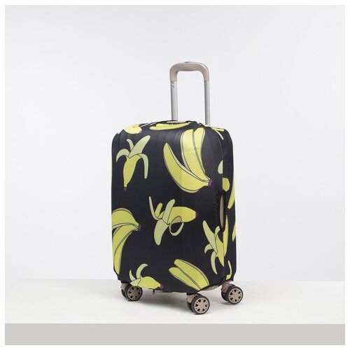 фото Чехол для чемодана мал 20" бананы, 32*23*48, черный 4613700 сима-ленд