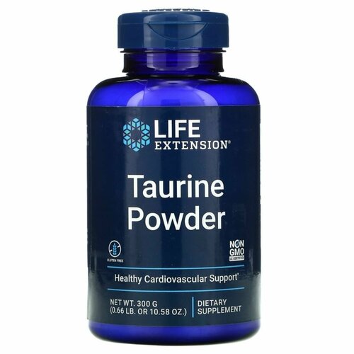 фото Life extension taurine powder, таурин порошок 300 гр