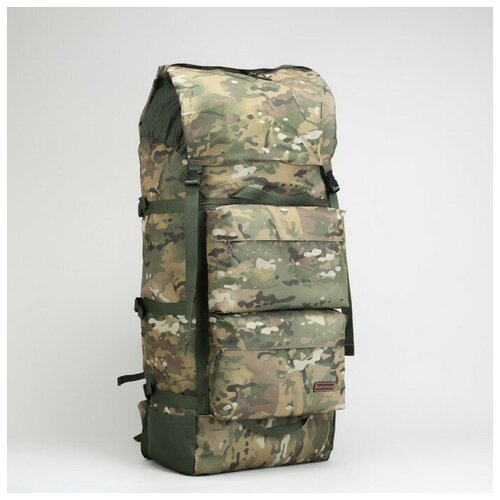 фото Huntsman рюкзак туристический, отдел на молнии, 100 л, 3 наружных кармана, цвет хаки