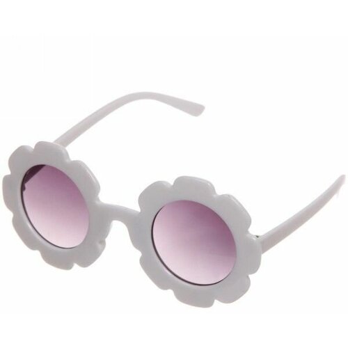фото Солнцезащитные очки , круглые, оправа: пластик, для девочек, белый нет бренда