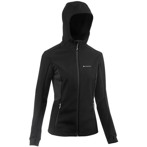 фото Куртка теплая для горного треккинга trek 500 windwarm черная женская, размер: s, цвет: черный forclaz х декатлон decathlon