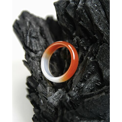 фото Кольцо grow'n up кольцо из натурального камня сердолик, привлекает энергию изобилия, размер 17-18, агат, сердолик