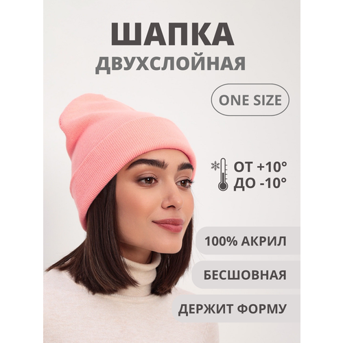 фото Шапка dorizori, размер one size, оранжевый