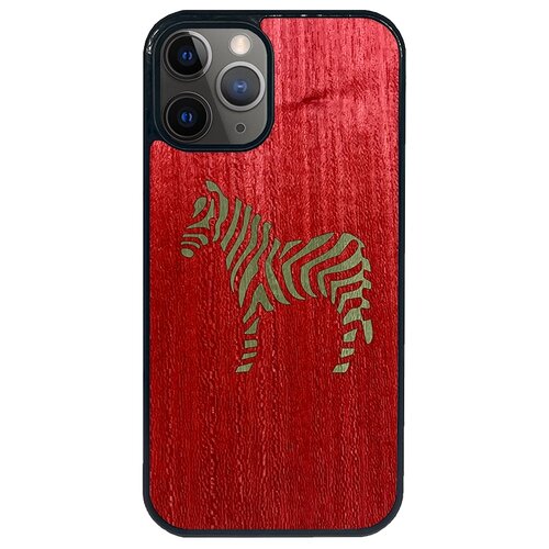 фото Чехол timber&cases для apple iphone 12/12 pro, tpu, wild collection - зебра (красный - зеленый кото) timber & cases