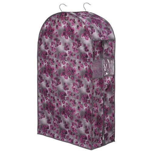 фото Кофр подвесной для одежды handy home "роза" 100х60х30 см, розово-серый
